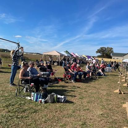 Cornhole tournament crowd event