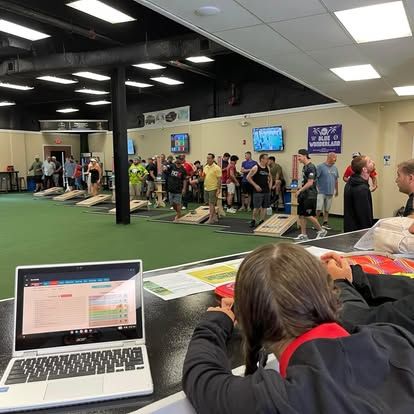 Corporate cornhole event